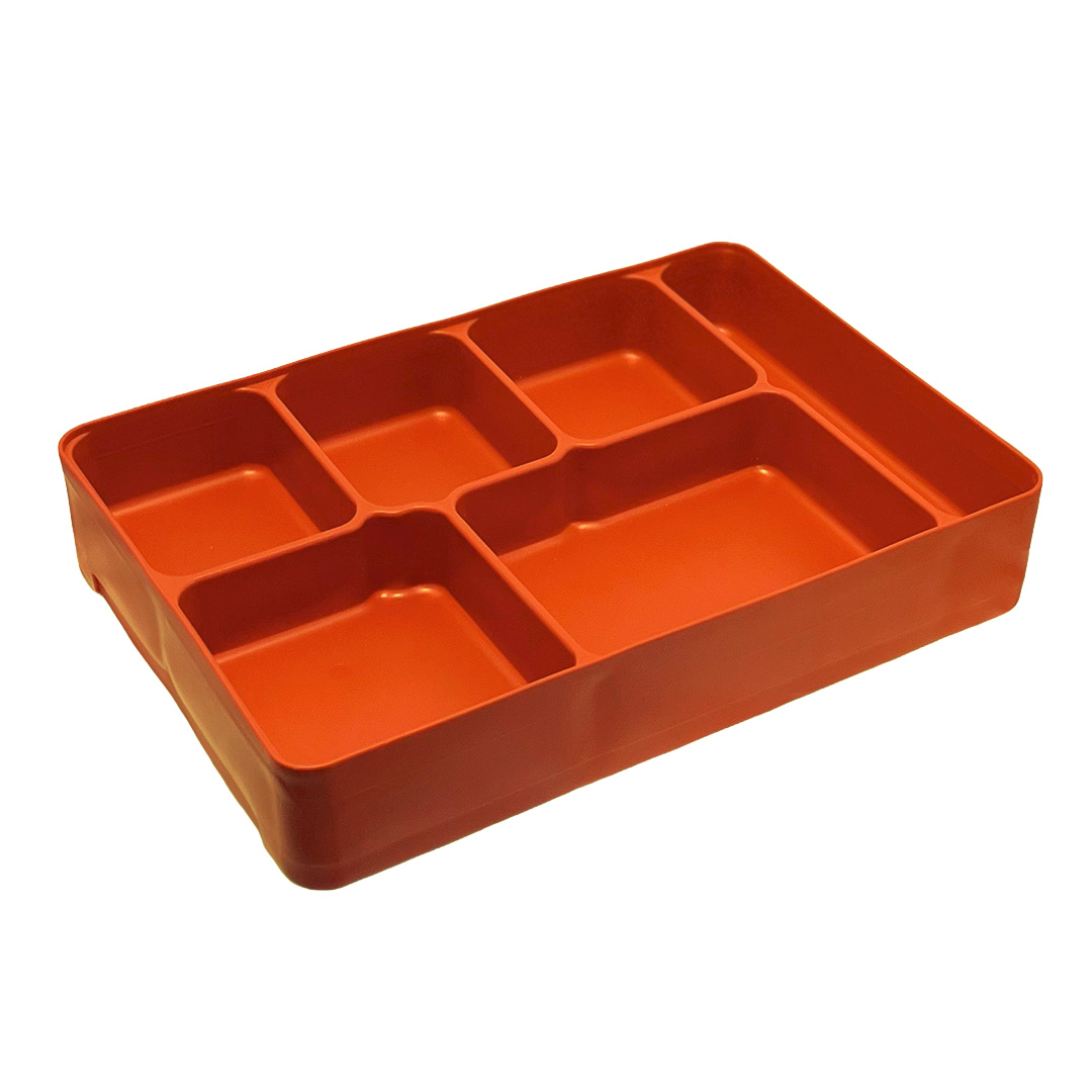 5-compartment extra deep MaxFlex prison and jail food tray SmartTray